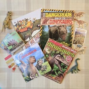 Birthday Gift Dinosaur Book and Toy Bundle
